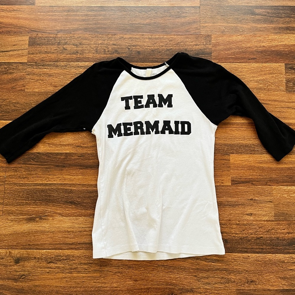 ‘Team Mermaid’ Baseball style shirt